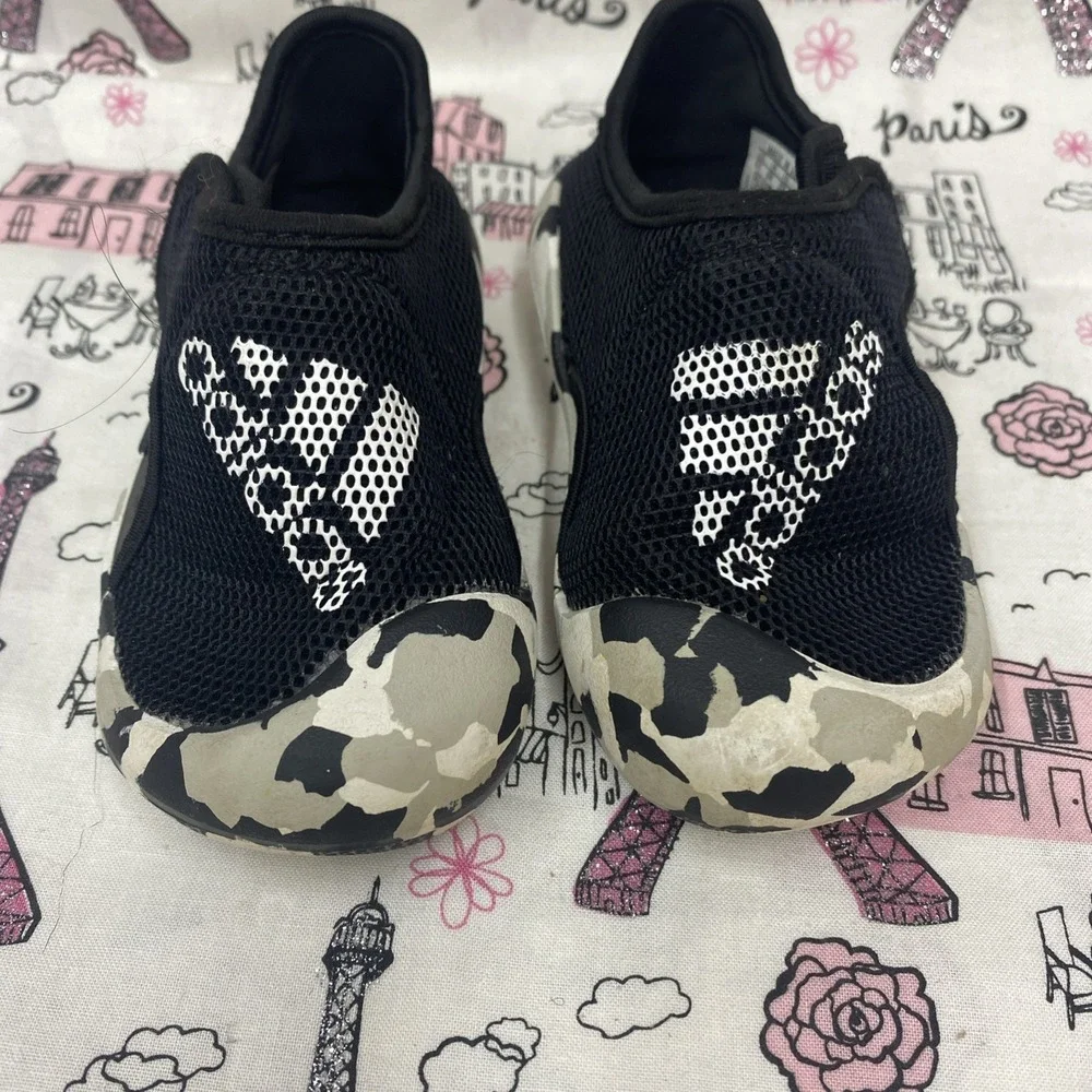 Adidas Kids Water Shoes Size 6K Black Mesh Camo Slip On Beach
